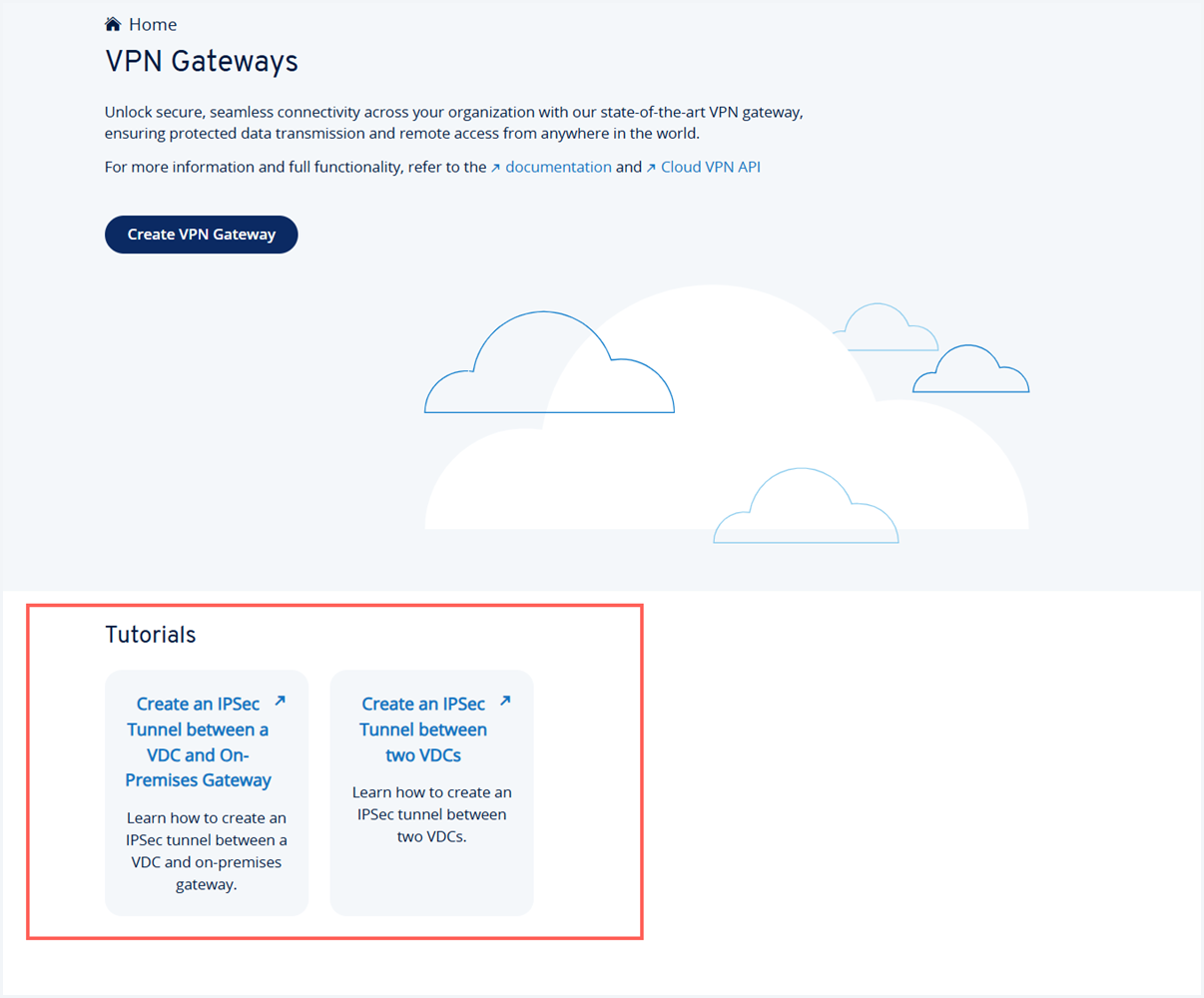 Easy access to VPN Gateway tutorials